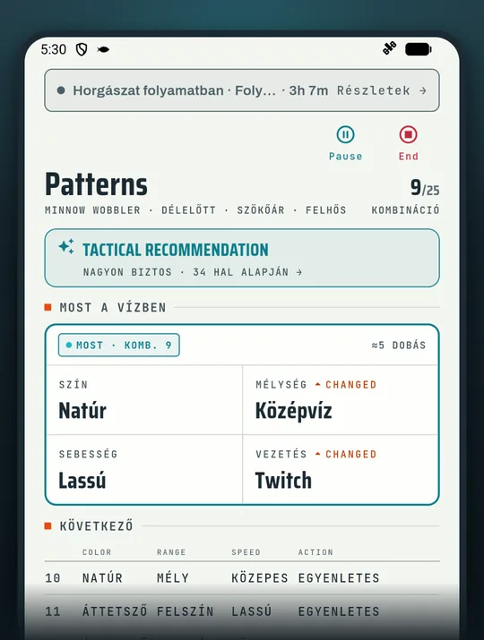 A RETRIEVE horgászapp képernyőképe: Nem eszik a hal? Próbáld végig sorban